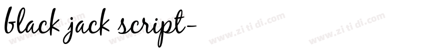 black jack script字体转换